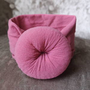 Baby Doughnut Headband: Deep Pink