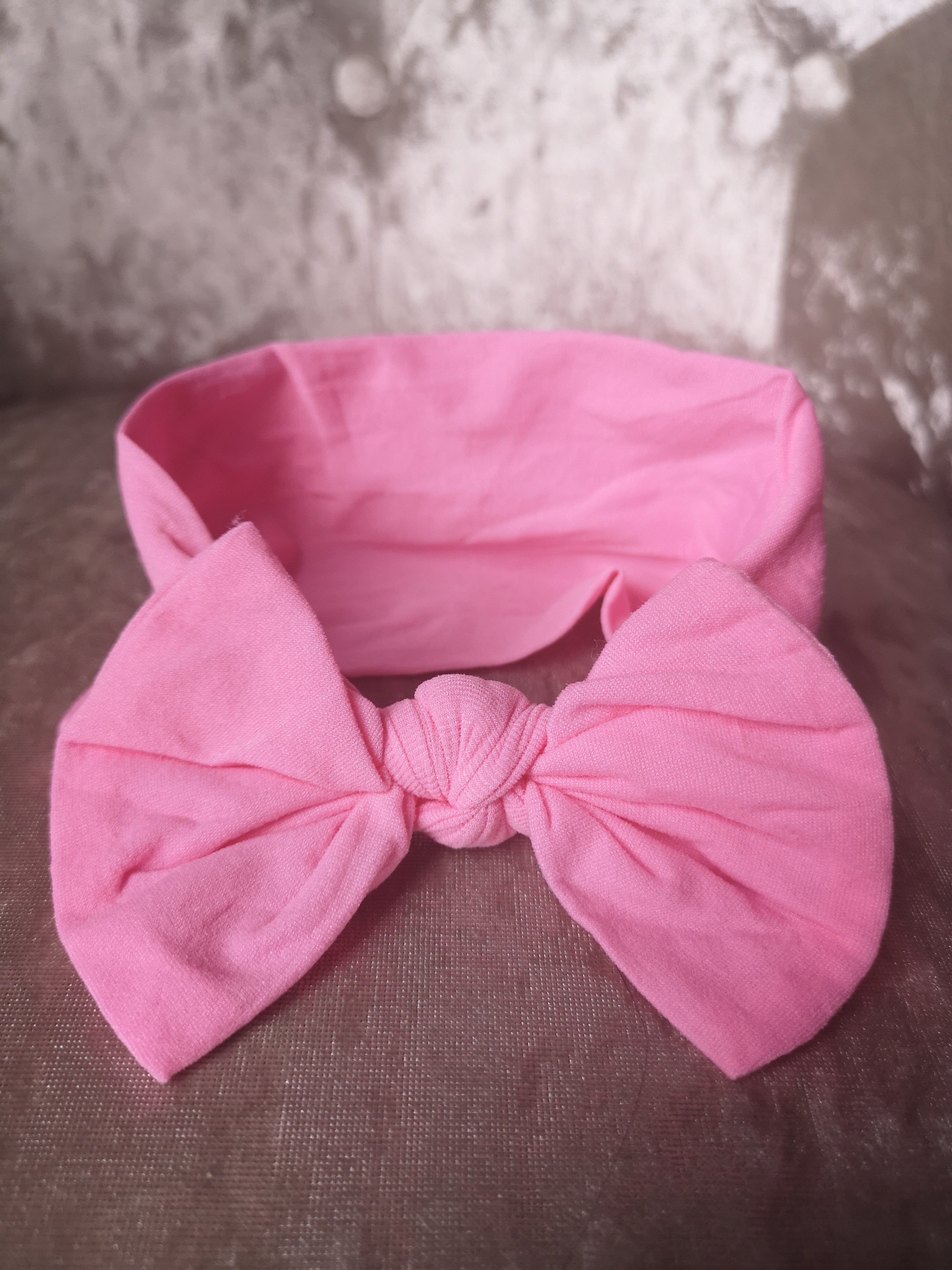 Baby Bow Plain: Bright Pink