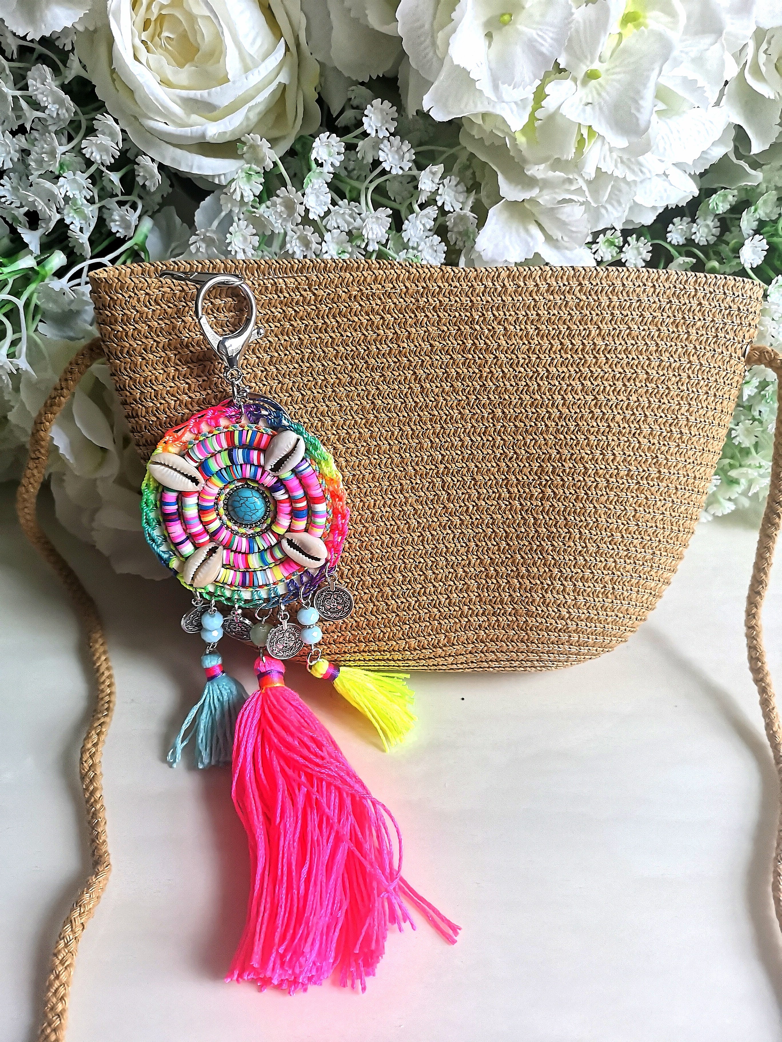 Straw bag with Charm