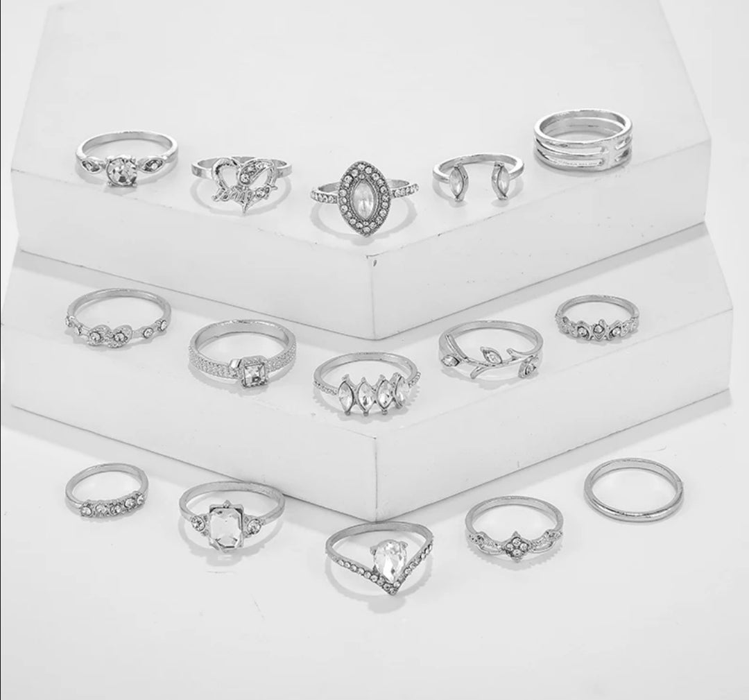 Silver Ring Set