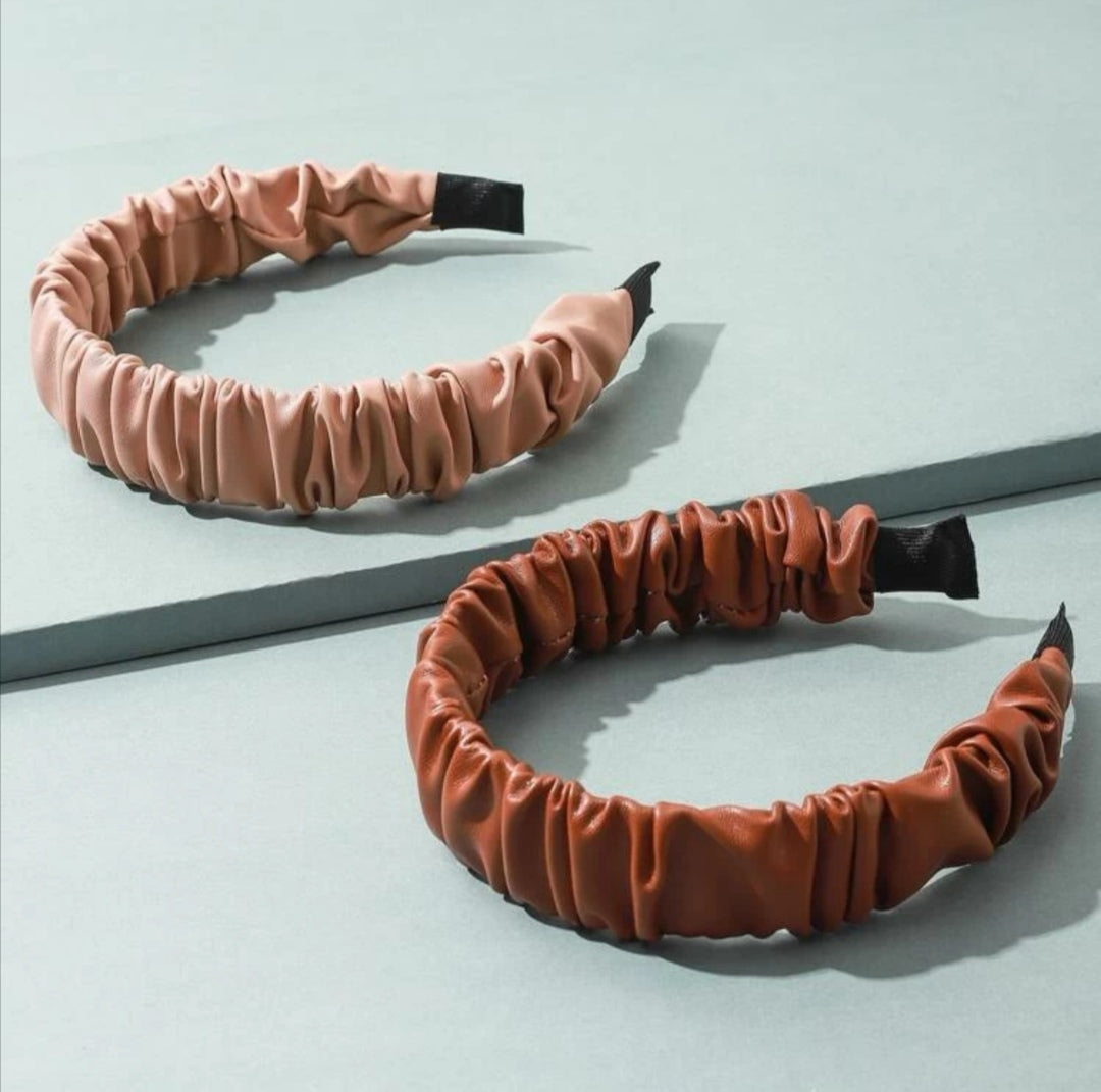 Vegan Ruched Hairband Set