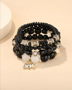 Noir Elephant Bracelet set