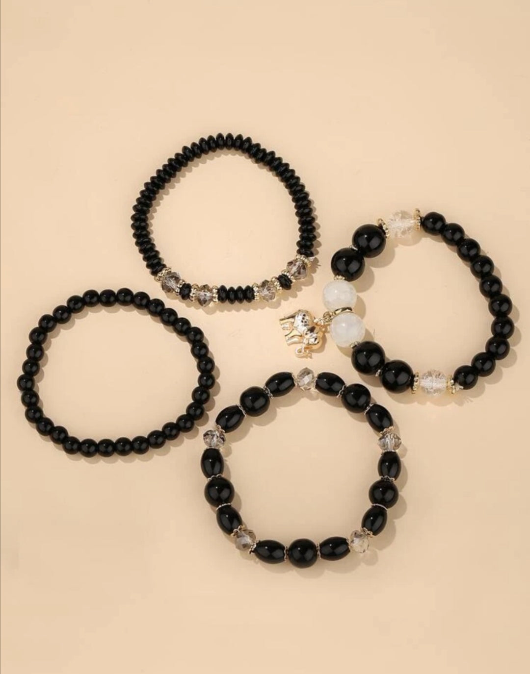 Noir Elephant Bracelet set