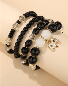 Noir Elephant Bracelet set