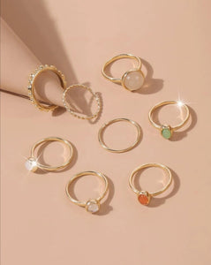 Gemstone Ring Set