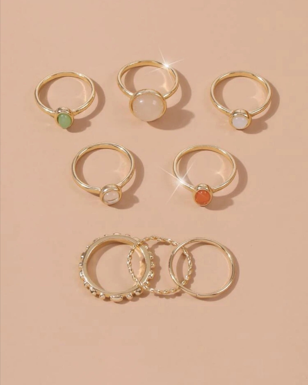 Gemstone Ring Set