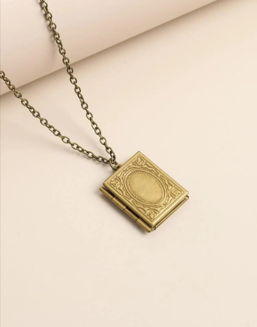 Book Locket Necklace